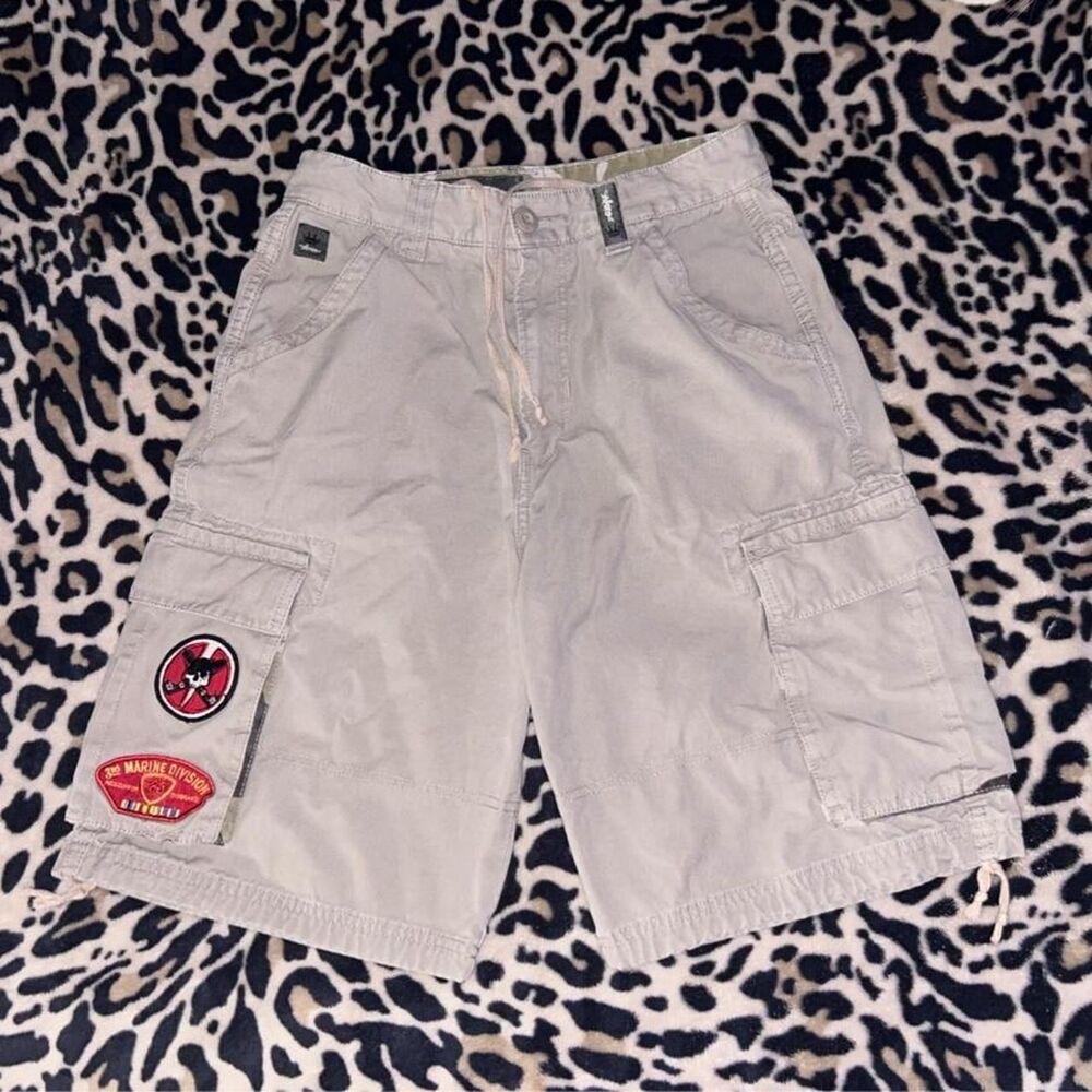 Jnco Men's Grey and Tan Shorts
